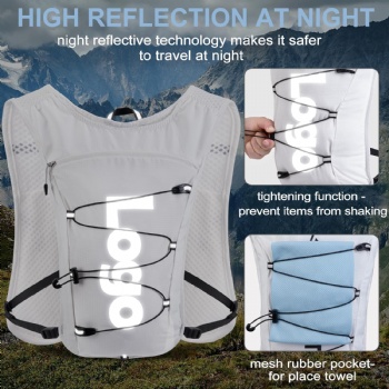 Custom Hydration Vest Jogging Trail Marathon Hiking Cycling Water Bladder Lightweight Water Backpack Hydration Running Vest