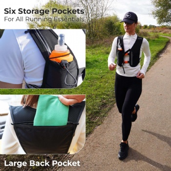 Custom Fashionable Running Vest Phone Holder Men Women Reflective Jogging Bag Cycling Running Hydration Vest with Water Bottle